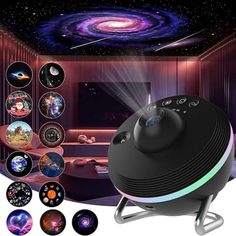 LED Night Light 13 in 1 Star River Galaxy Projector Starry Sky Romantic Ambient Light Home Bedroom Lamp Bedside Lamp Kids Gift